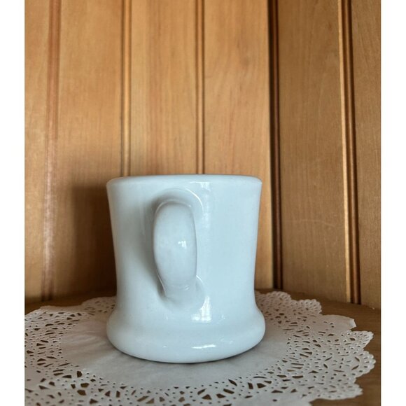 Antique Hall China White Ironstone Porcelain Shaving Coffee Mug Restaurantware - Picture 2 of 7